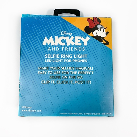 S O L D : DISNEY Mickey & Friends Selfie Ring LED Light For Phones Minnie Mouse - Picture 2 of 5